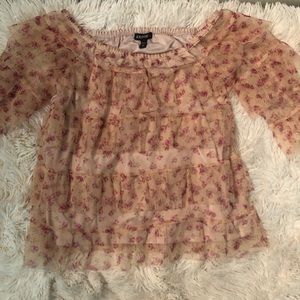 Express Flower Off The Shoulder Top